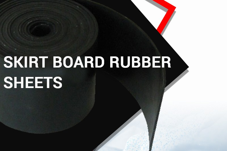 Skirt board rubber sheet